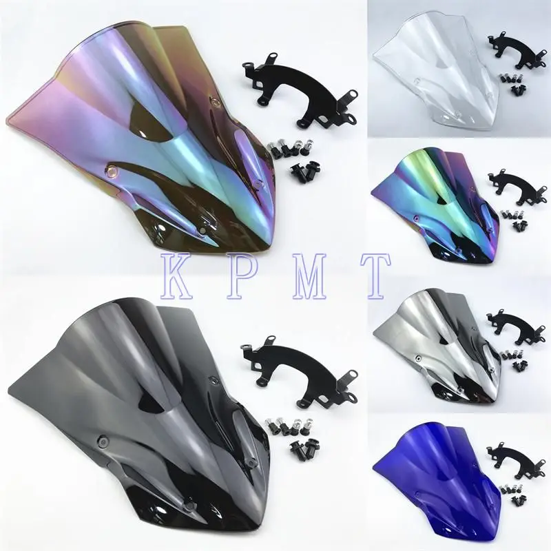 Мотоцикл PC Материал лобового стекла ветровой щиток двойной пузырь для Kawasaki Ninja Z900