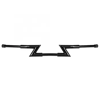 

Motorcycle Retro Z-Bar Handlebar Universal 22mm 7/8in Bright Black Motorcycle Handlebar Universal