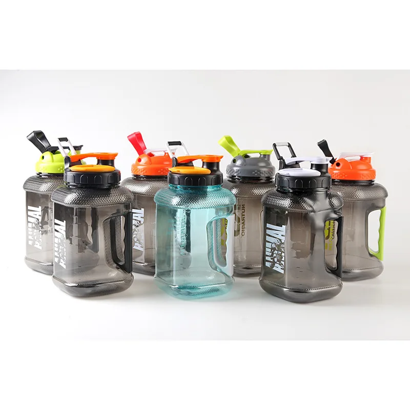 2L Sport Water Bottles Portable Gym Protein Shaker Outdoor Fitness Travel Drinkware 2000ML Large Capacity Gallon Drinking Bottle