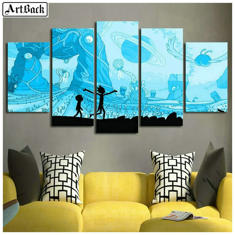 

Five spell diamond painting cartoon kids stickers diy 5d full square & round diamond mosaic embroidery home decoration