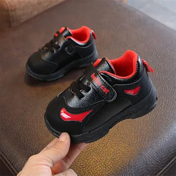 

Autumn Boys Girls Fashion Sneakers Breathable and soft Baby/Toddler/Little Kids Leather Trainers Children School Sport Shoes