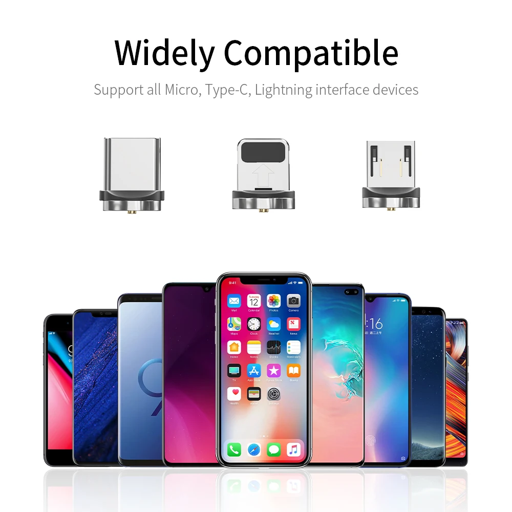 Магнитный usb кабель Essager для быстрой зарядки Type C iPhone Xiaomi мобильный телефон