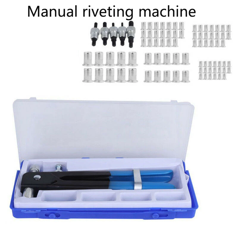 106pc Manual Riveting Machine / Rivet Gun Nut Tool M3-M8 Thread Nut Riveting Machine Kit Ram Gun