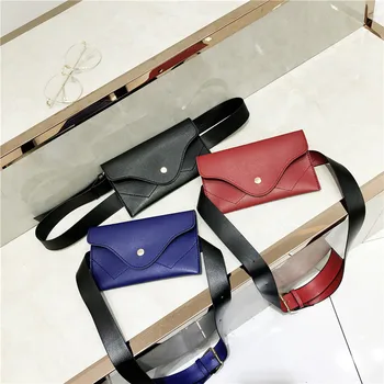 

Chest Bags for Women 2019 Fashion Women's Pure Color Splice Leather Messenger Shoulder Bag Chest Bag Waist Bag Women Running
