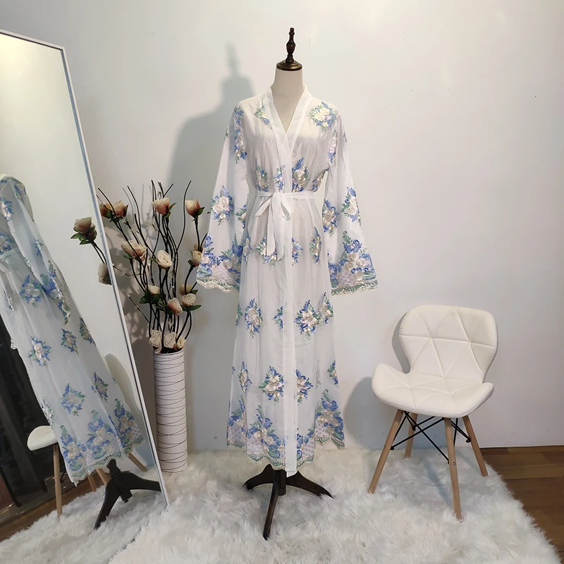 White cardigan Кимоно абайя турецкий хиджаб мусульманское платье женская мусульманская одежда абайя s кофтан макокаин кафтан халат ислам Дубай баджу мусульманская Wanita - Цвет: White cardigan
