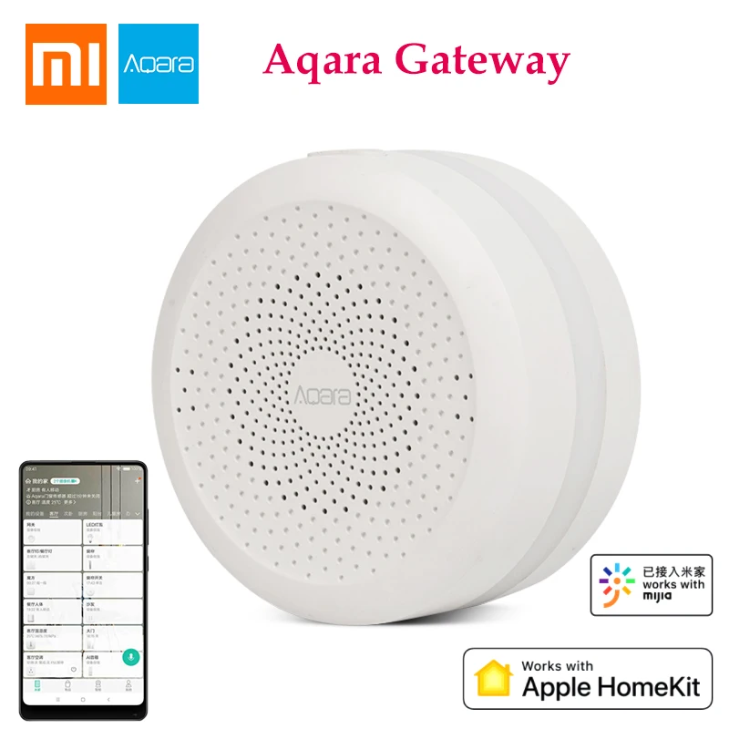  2019 Xiaomi Mijia Aqara Hub Mi Gateway with RGB LED Night Light Smart Work with Apple Homekit Aqara - 32953105901