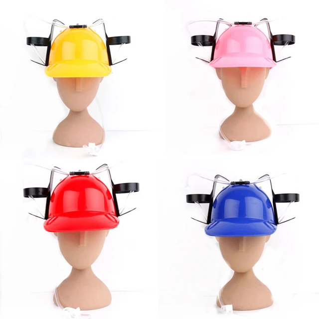 Beverage Holder Straws Handfree Beer Drinking Hat Lazy Helmet Party Favors  For Kids Birthday Festival - AliExpress