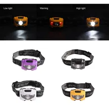 

56x40x34mm Outdoor Waterproof Headlight Super Bright Head Torch LED Headlamp Flashlight Plastic Waterproof Headtorch