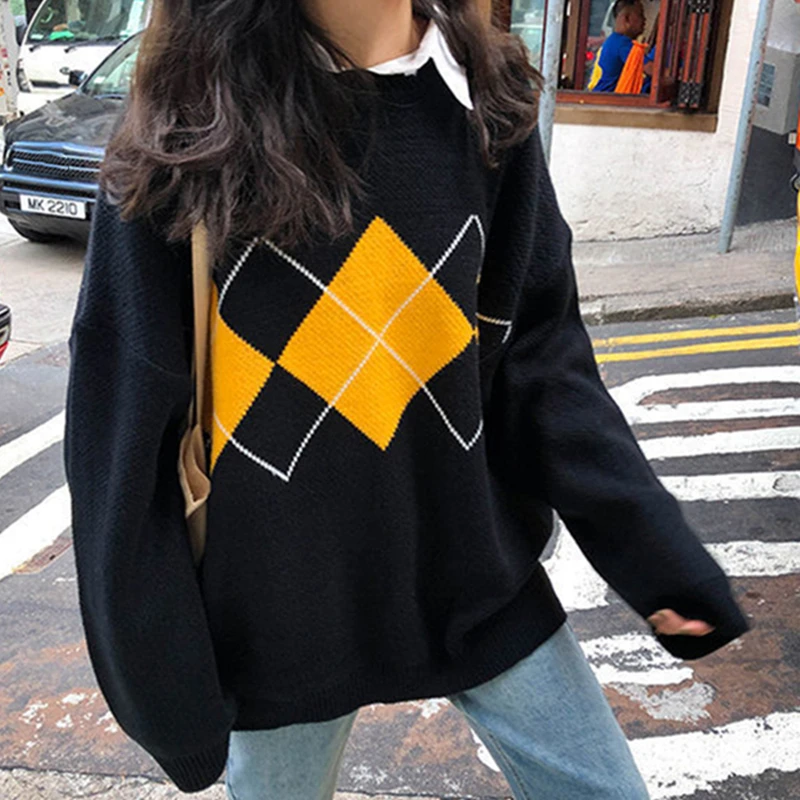 

Women Sweaters Winter Oversized Knitted Sweater for Ladies Fashion Pullover Casual Winter Clothes Female Pull Femme 2020