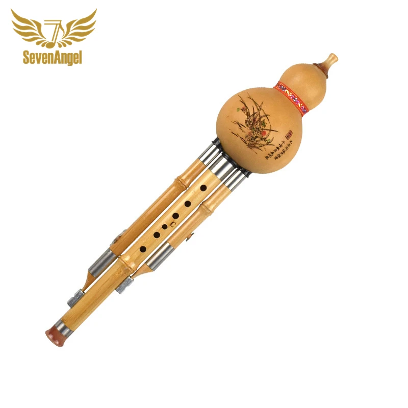 Peça Ouro Bambu Hulusi c ou bb Chave Opcional Três Tons Flauta Profissional Apresentação Instrumento Escolar 1 - Image 5
