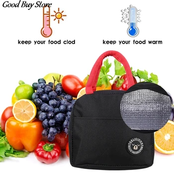 

Portable Lunch Bag Thermal Insulated Lunch Box Tote Insulation Cooler Handbag Waterproof Storage Picnic Food Bags Dinner Pouch