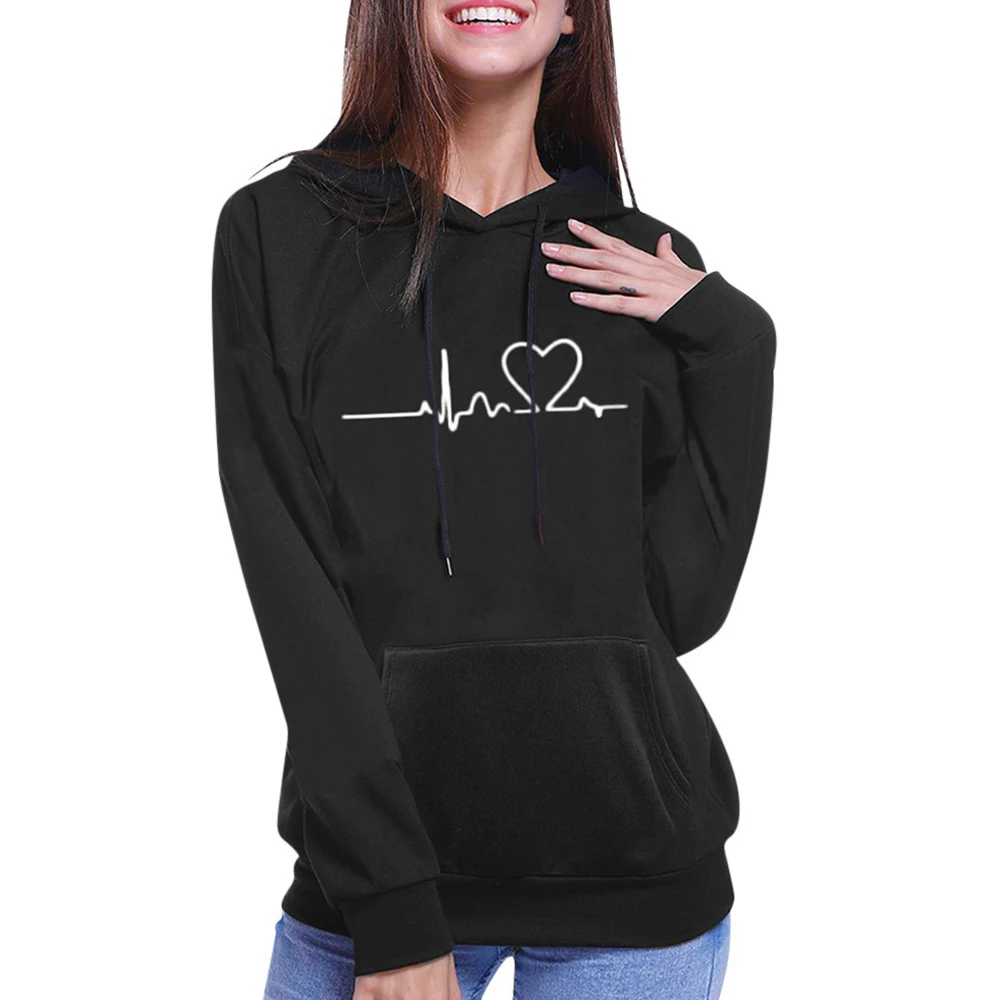 

Women's Couple Hoodies Heart-Shaped Printed Hoodie Casual Sweatshirts Winter Long Sleeve Clothing Harajuku Pullover S-3XL