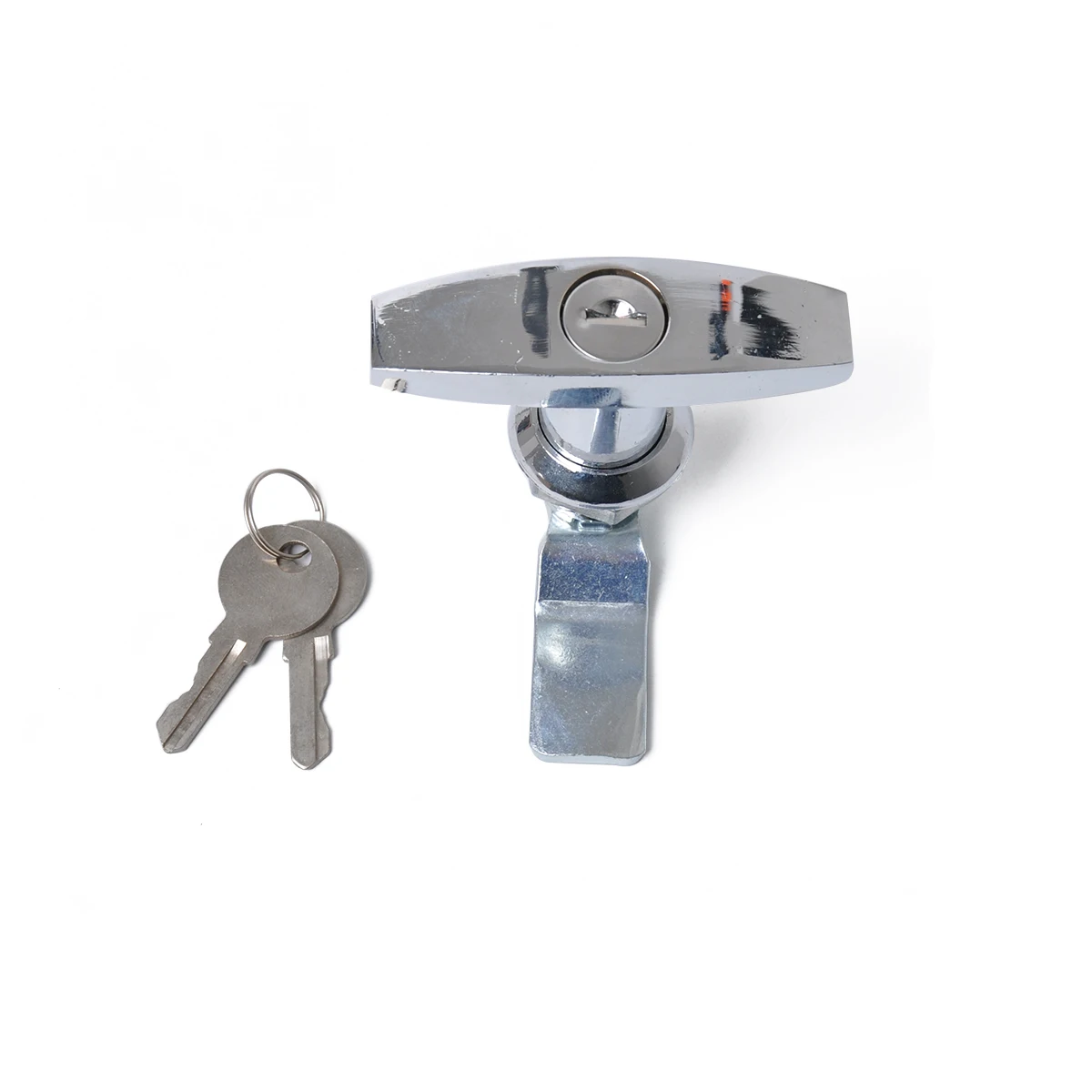 

1Set Front Fixing T Lock Handle with keys Chrome Plated Trailer Caravan Canopy Toolbox Truck RV Accessories