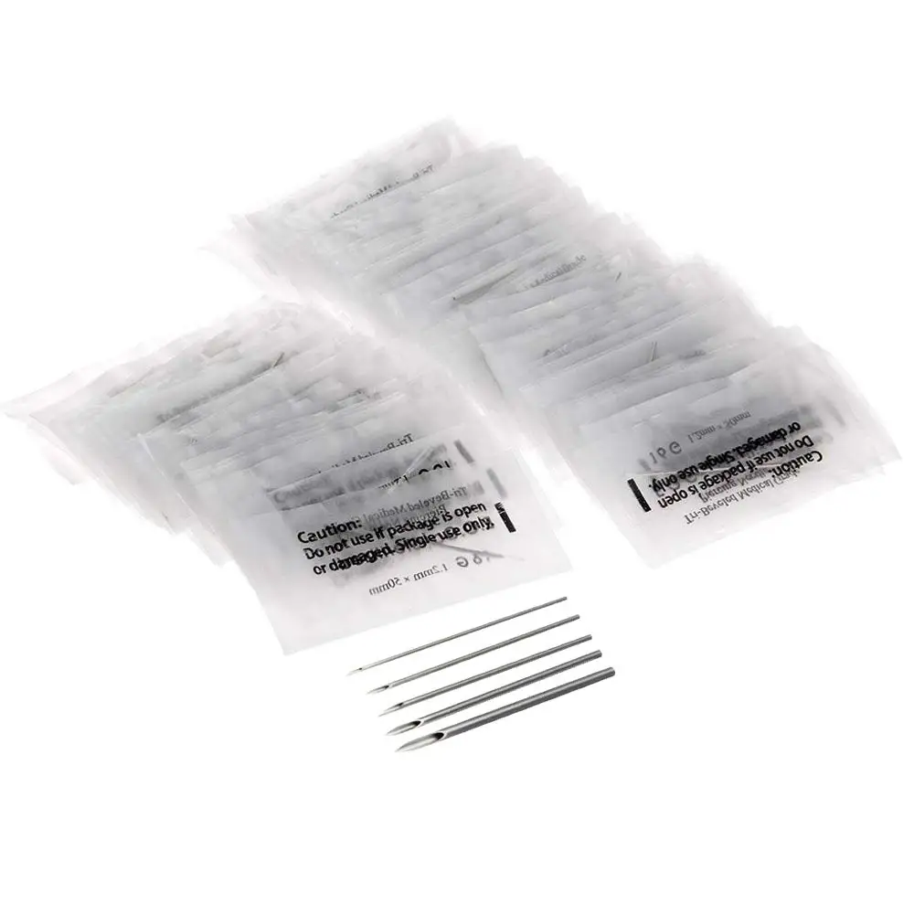 50/30/20/10/5pcs Body Piercing Needle Lot Steel Sterile12G 14G 16G