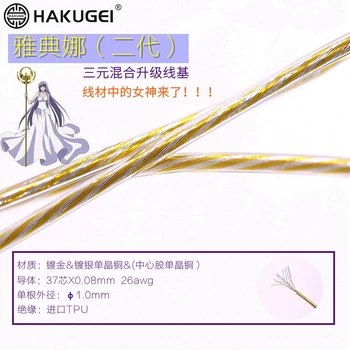 

TPU gold plated+silver plated single crystal copper wire 37core*0.08 OD:1.0MM 26AWG 6meters