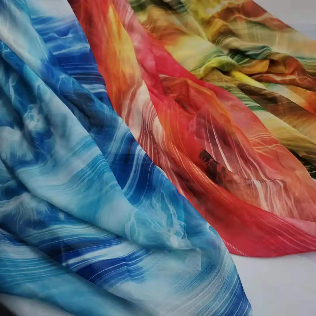 Stage Dress Fabric 30D Chiffon Silky Flowing Ombre Soft Thin DIY Craft Sewing Material | Дом и сад
