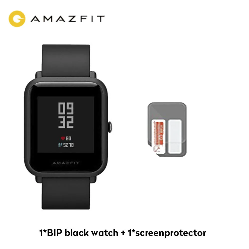 gps watch I film Глобальная версия Amazfit Bip huami Смарт-часы gps 45 дней в режиме ожидания пульсометр Spainish русские умные часы для Android IOS - Цвет: gps watch I film