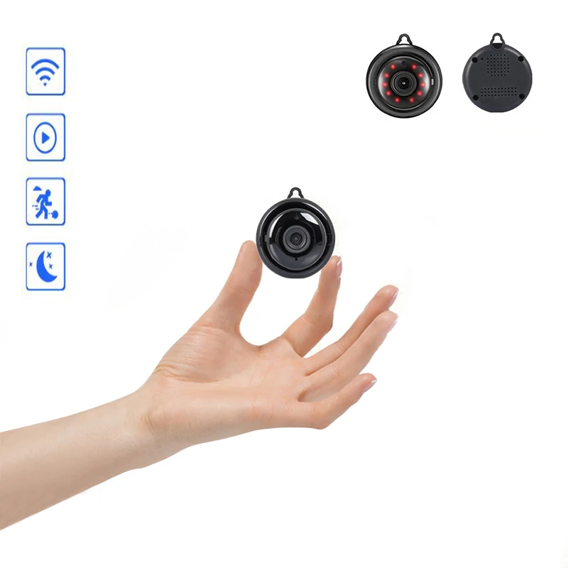  Mini Draadloze WIFI IP Camera Panoramic Home Security Infrarood Nachtzicht Bewakingscamera Sd-kaart - 4.00017E+12