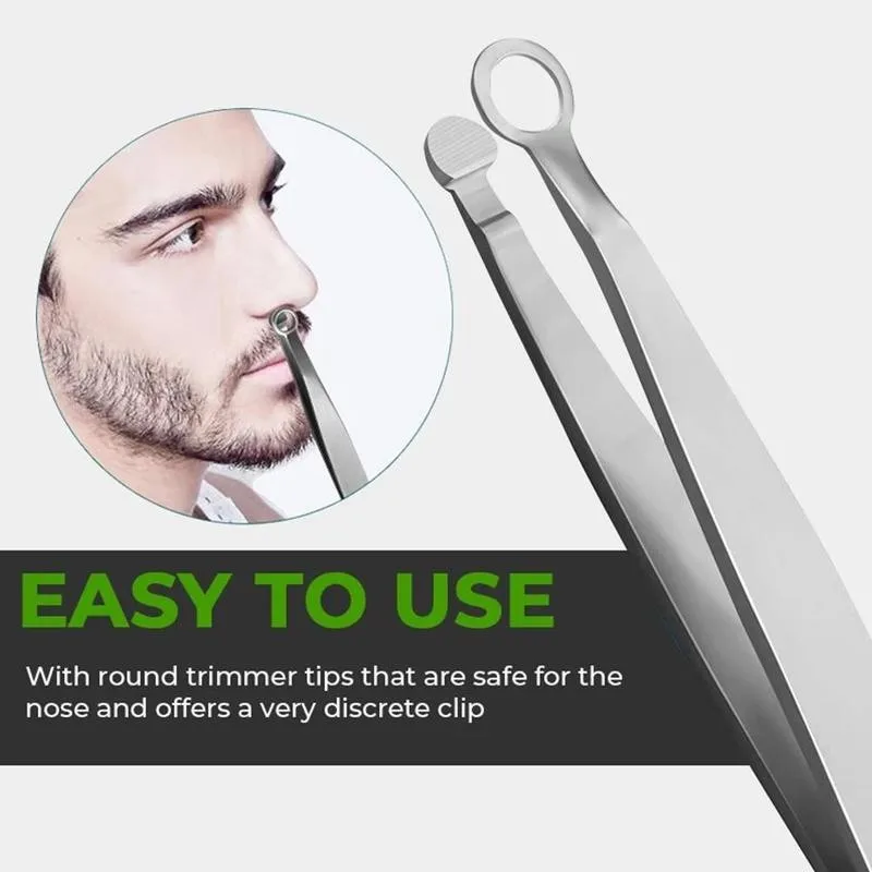Universal Nose Hair Trimming Tweezers Stainless Steel Eyebrow Nose Hair Scissors Manicure Facial Trimming Makeup Tools tweezer tool