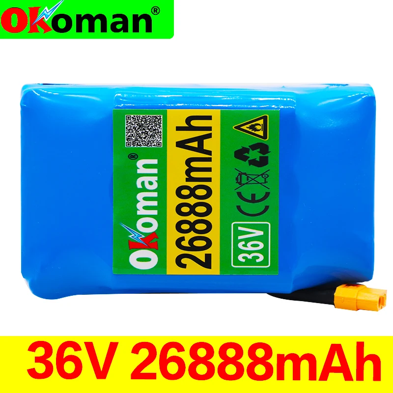Литий ионная аккумуляторная батарея 10S2P 36 В 26888 мАч Ач аккумулятор для