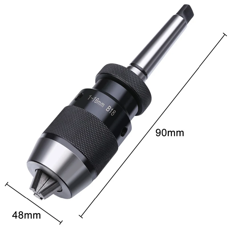 Оправка для сверлильного патрона 1-16 мм самозатягивающийся Быстрозажимной сверлильный патрон и MT2-B18-Арбор подходит для практически всех сверлильных и токарных станков с креплением MK2