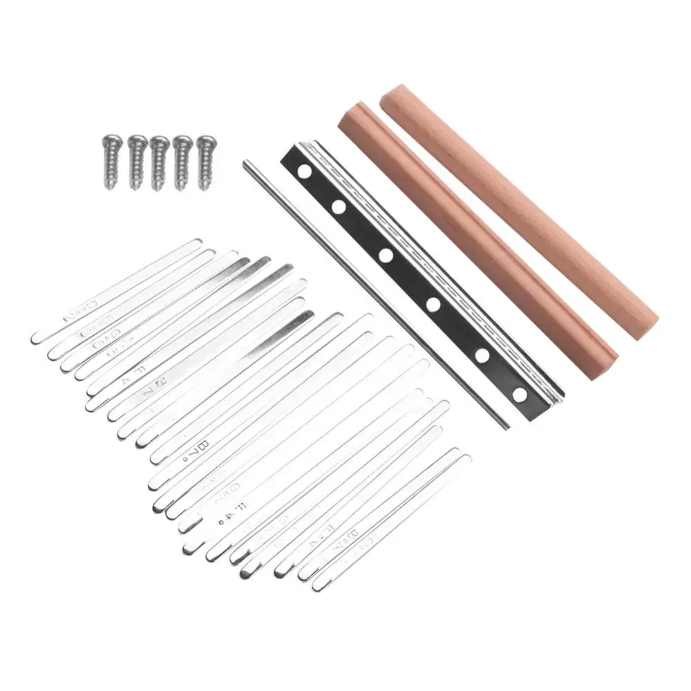 Universal 20 Keys Kalimba DIY Replacement Parts with Keys Bridge Screws Kit Musical Instrument Thumb Finger Piano Accessories afbeelding