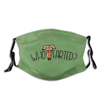 

Who Farted Greyhound Non-Disposable Face Mask with Filter Dustproof Mask Protection Cover Respirator Mouth Muffle