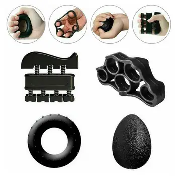 

5PC/Set 4 Colors Fitness Adjustable Hand Grip Set Finger Exerciser Muscle Recovery Strength Gripper Trainer Forearm Hand He N9B0