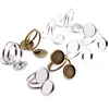 12mm 5pcs Silver Plated Gold Stainless Steel Adjustable Ring Settings Blank/Base,Fit 12mm Glass Cabochons,Buttons;Ring Bezels ► Photo 2/6