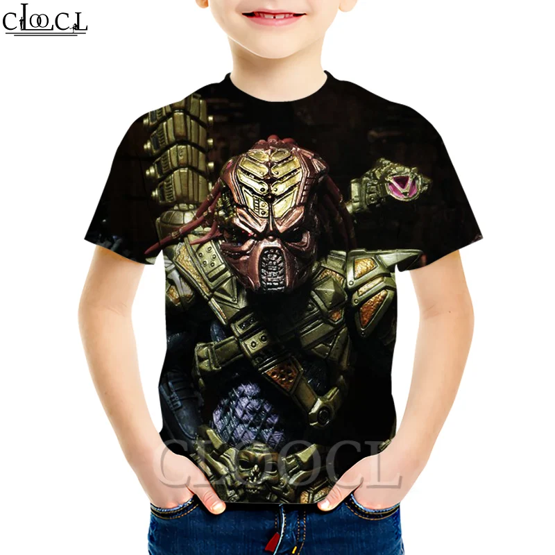 Новинка футболка CLOOCL с изображением фильма Хищник футболки 3D принтом для