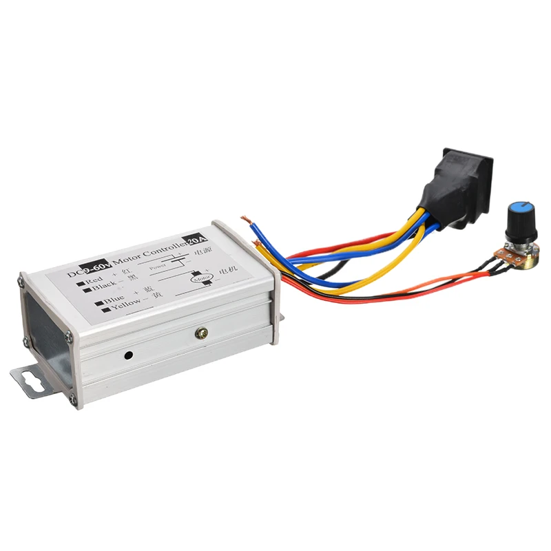 DC 9 V-60 V 12V 24V 36V 10A PWM DC щетка контроллер скорости двигателя CW CCW Реверсивный переключатель для электрический скутер велосипед E-bike