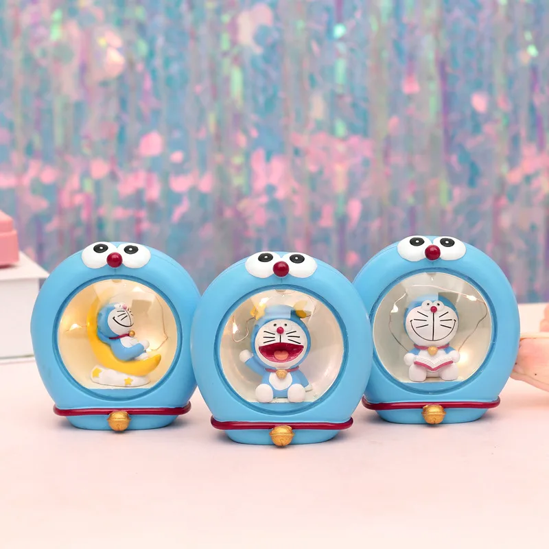 Doraemon Луна книга ночник смолы фигурки#2563 украшения дома игрушки коллекционная игрушка подарок на день рождения детей
