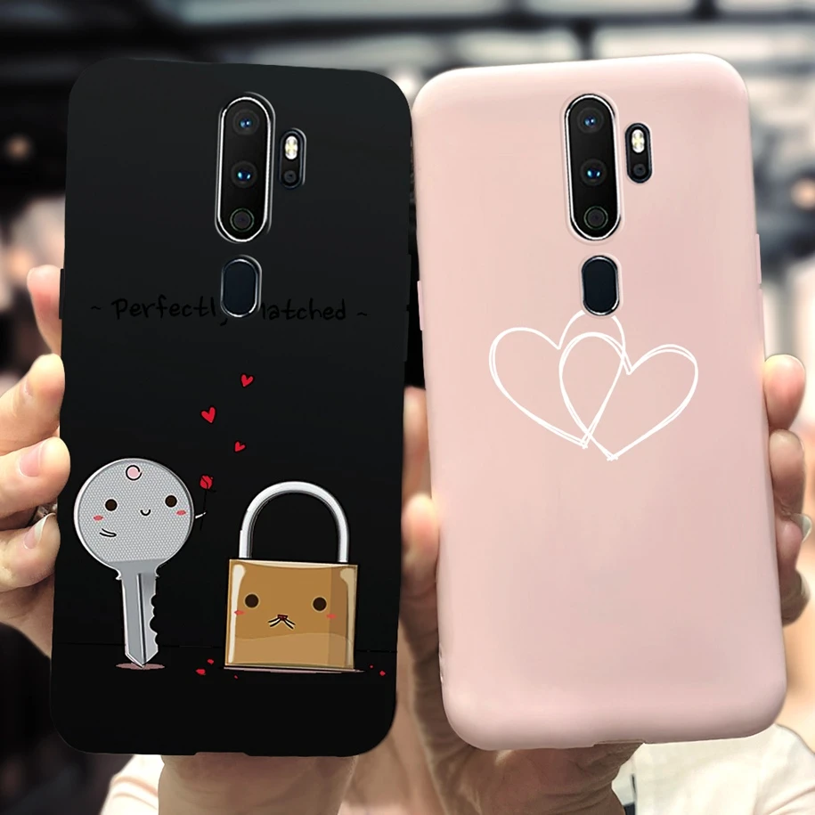 best case for oppo cell phone Silicone Case For OPPO A5 2020 Cover A9 2020 Phone Case Luxury Love Heart Matte Coque For OPPOA5 OPPOA9 A 5 A 9 2020 Soft Bumper a cases for oppo phones