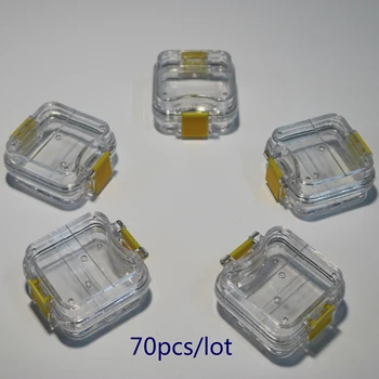 

70pcs Dental Plastic Membrane Box Storage Denture Tooth Boxes with Film Denture Teeth Membrane Container Case Dental Lab Product