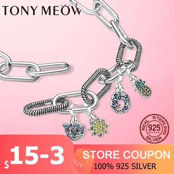 

925 Sterling Silver Charms Me Flamingo Pendant Starfish Charm Fit Original pandora Me Bracelet Jewelry For Women