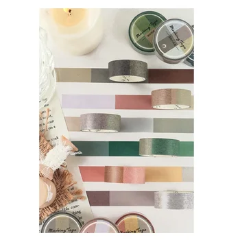 

Pure Color Wshi Tape 15mm Multi Retro Colors Splicing Adhesive Masking Tapes Stickers Decoration for Book Home DIY Art E6131