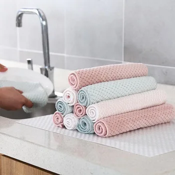 

Kitchen Anti-grease Wipping Rags Efficient Super Absorbent Microfiber Cleaning Cloth Home Washing Dish Kitchen Cleaning Towel
