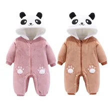 Vêtements d'hiver pour nouveau né, grenouillère une pièce épaisse et chaude 