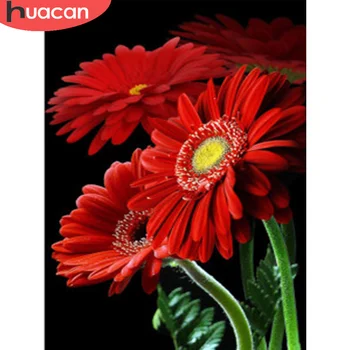 

HUACAN 5D DIY Diamond Painting Daisy Full Square Round Diamond Embroidery Sale Flower Mosaic Rhinestones Art