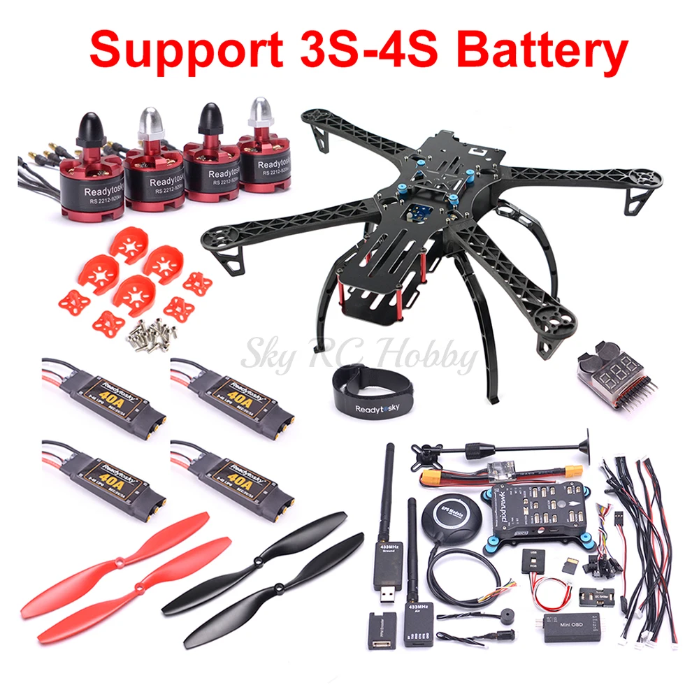 Рамка для квадрокоптера F450 450 мм X500 S500 PIXHAWK 2.4.8 управление полетом M8N GPS I2C PPM RGB