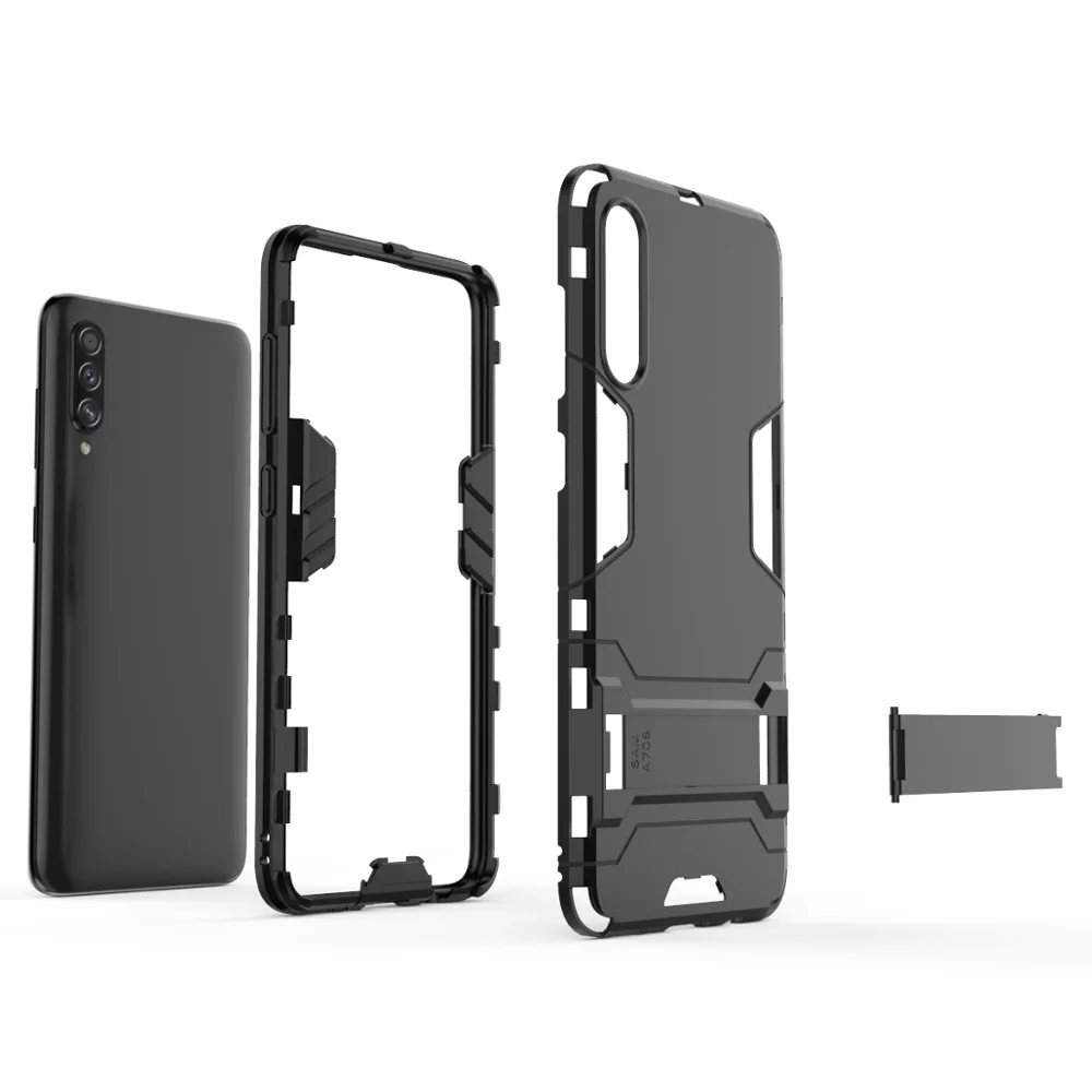 Для samsung Galaxy A70 A70S A750 A72018 A72017 чехол-накладка с подставкой противоударный чехол