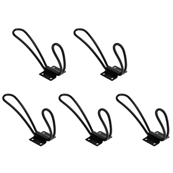 

Coat Hooks Metal Wall Door Mount Hat Hook Hanger Hanging Clothes Rack Black Hardware Hook Crafts Towel Hanger Bathroom Supplie