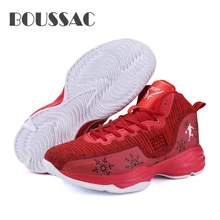 BOUSSAC/мужские баскетбольные кроссовки; zapatillas hombre Deportiva; красные дышащие мужские Ботильоны; Баскетбольная обувь; спортивные shoes36-45