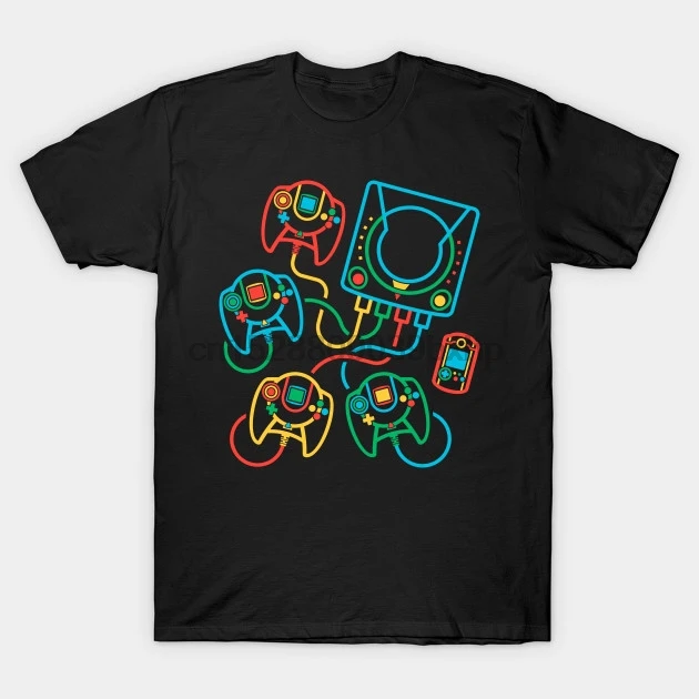 Men Short sleeve tshirt DreamCom Dreamcast T Shirt Women t-shirt |