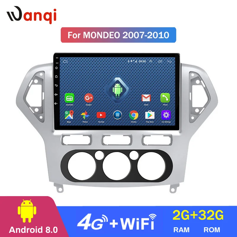 4G Lte все нетком 10 1 дюймов Android 8 0 автомобильный DVD gps для Ford Mondeo 2007 2013 навигационная