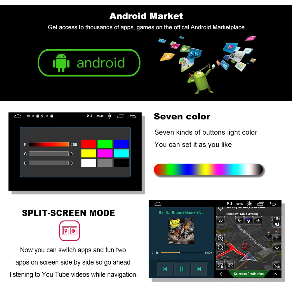 Android 9,0 автомобильный Радио мультимедийный плеер NAVI для Land ...
