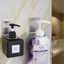 304 Stainless Steel Bathroom Shampoo Shower Bottle Rack Hand Sanitizer Pasteable Holder Bathroom Accessories  для ванной комнаты