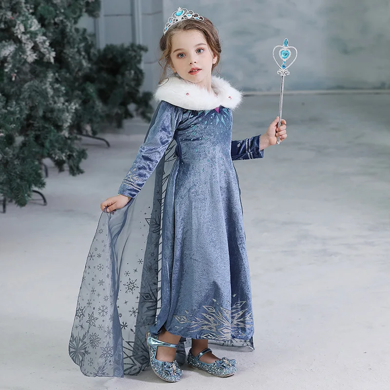 frozen girl Elsa dress girl princess Anna dress princess dress kids dresses for girls new year costume