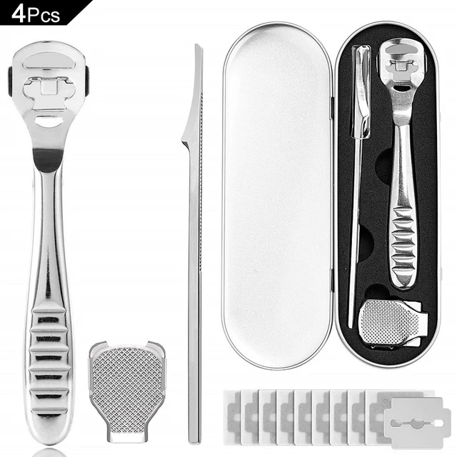 Stainless Steel Pedicure Tool Set Foot Care Callus Remover Hard Dead Skin  Cutter Shaver pedicure knife+ blade Set - AliExpress