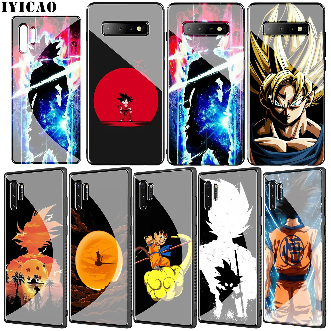 Dragon Ball Son Goku DragonBall z Tempered Glass Case for Samsung Galaxy S10 S9 S8 Note 8 9 10 Plus A10 A20 A30 A40 A50 A60 A70 |